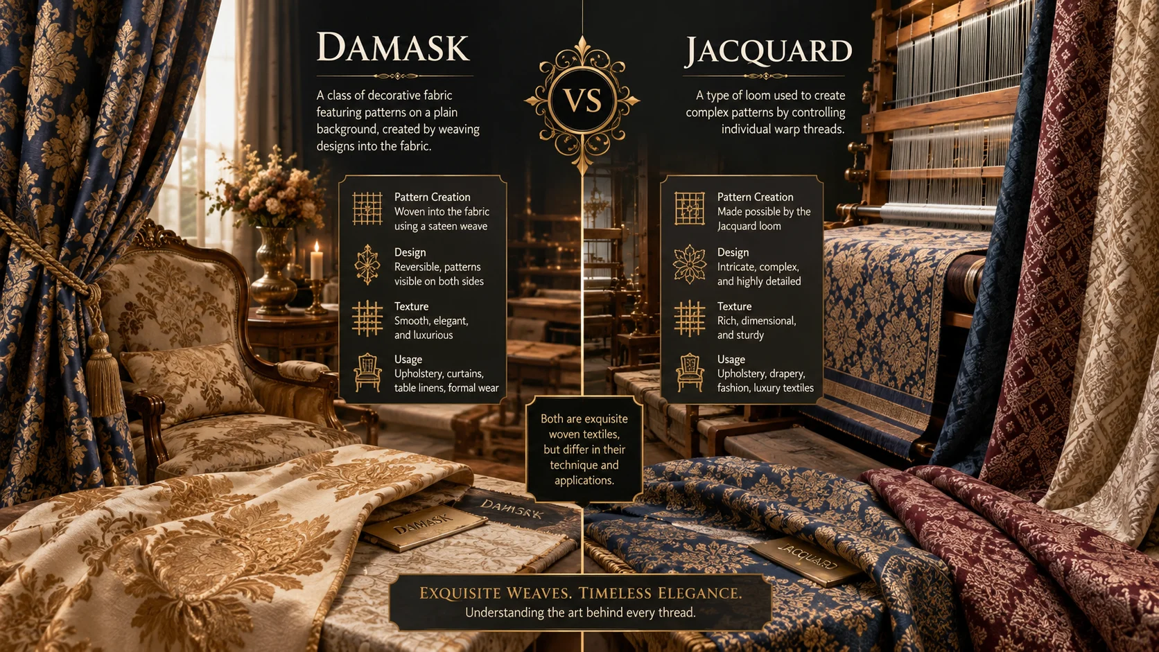 damask or jacquard