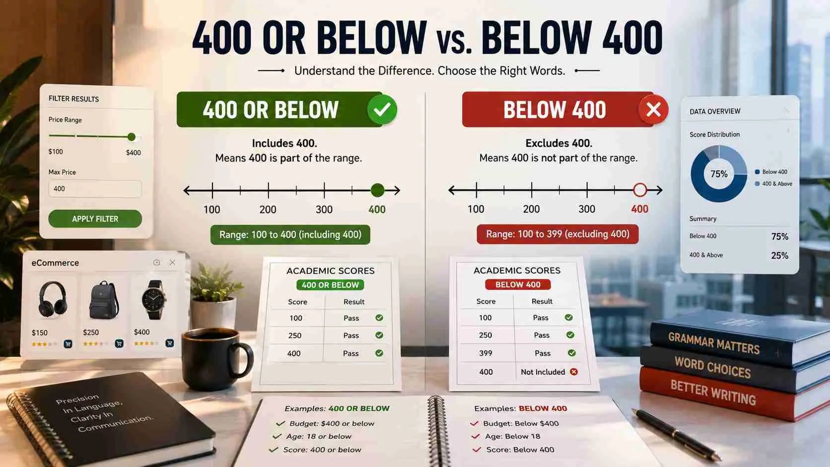 400 or below