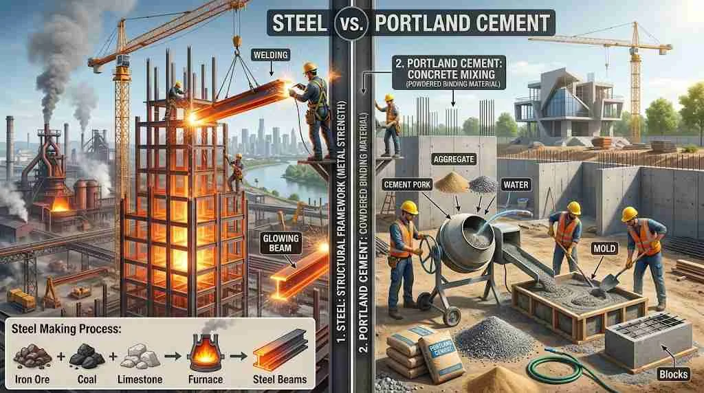 steel or portland